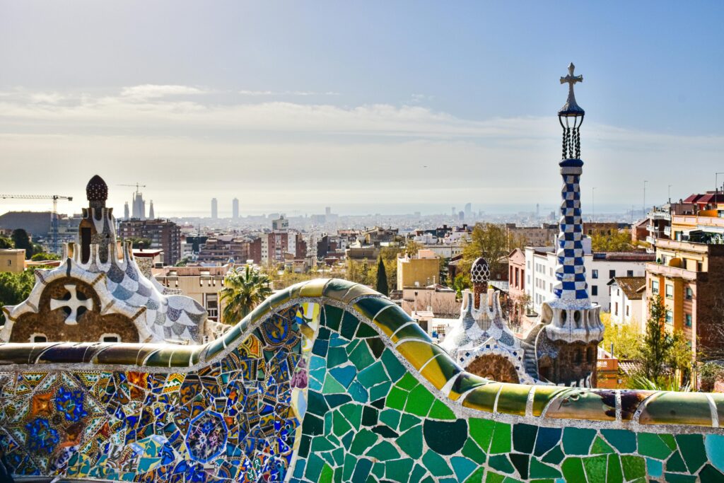 City break Barcelona — Parc Güell vedere panoramica